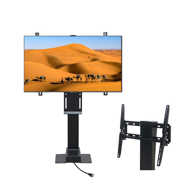 TV-01 Modern Remote Control Motorized TV Mounts Electric Height Adjustable Mobile TV Cart Wall Mount TV Lift Cabinet Floor Stand