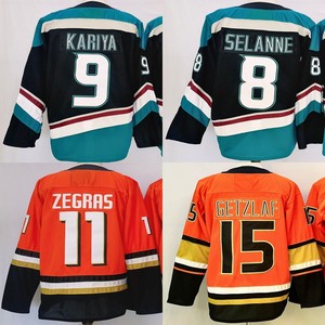 Maillots de hockey cousus pour hommes 11 Trevor Zegras 8 Teemu Selanne 15 Ryan Getzlaf 9 <span class=keywords><strong>Paul</strong></span> Kariya - Product Image 1