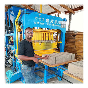 PLC kiểm soát áp lực thủy lực máy làm gạch qt4 đầy đủ tự động xi măng gạch dòng <span class=keywords><strong>Interlock</strong></span> Khối Nhà máy sản xuất - Product Image 1