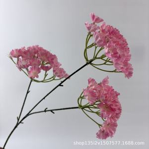 Fleurs artificielles Qiye, fleurs en soie rouges, branche unique de myosotis, décorations de mariage en plein air - Product Image 4