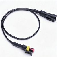 Kabel Harness Konektor Tahan Air Khusus dengan Konektor Jantan & Betina - Rakitan Kabel Tertutup 1-Pin untuk Aplikasi Off-Road