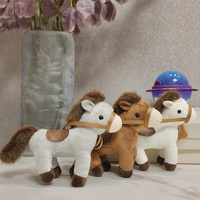 Prêt à expédier – Vente en gros – Porte-clés personnalisé en peluche douce de 10 cm en forme de cheval – Animaux en peluche en stock