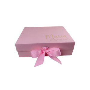 Custom Cardboard <strong>Pink</strong> Keepsake Wedding Gift Boxes <strong>Present</strong> Favor Pretty Gift Boxes for <strong>Present</strong> - Product Image 1