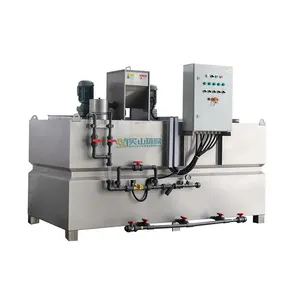 Máquina de llenado mezcladora dosificadora de floculante en polvo de poliacrilamida aniónica automática para depuradora de aguas residuales