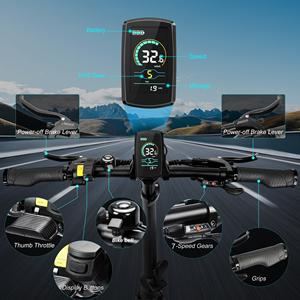 Bicicleta Eléctrica Plegable de 750W 48V con Llantas Gruesas de 20 Pulgadas, Suspensión Completa, Bicicleta de Montaña Todoterreno para Adultos - Product Image 4