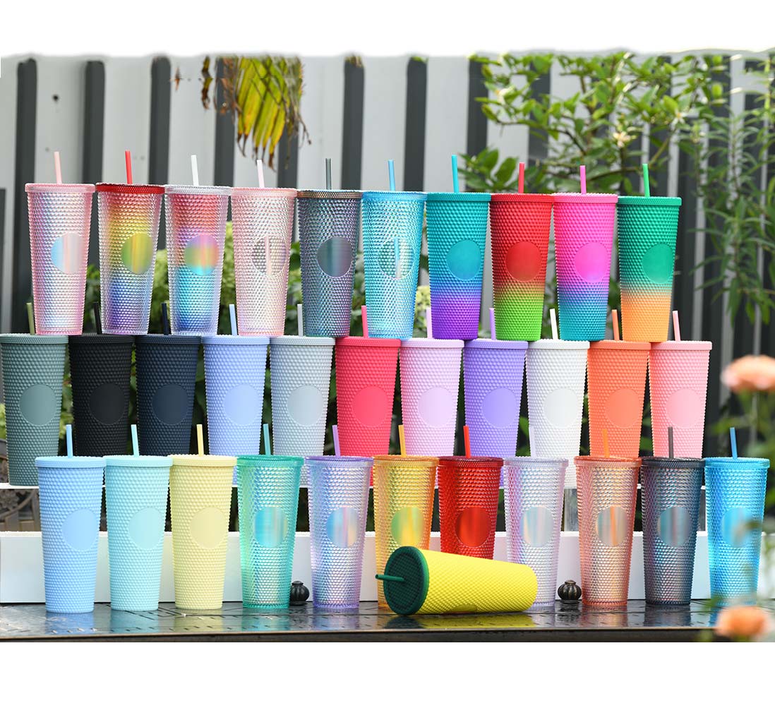 Лидер продаж на amazon, холодные чашки с кристаллами в форме дуриана, 24 унции