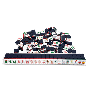 Custom Modern Luxury <strong>Foldable</strong> Portable American Mahjong Set 4 Layer Acrylic Soccer Theme Poker Tiles for Party Game Wholesale - Product Image 4