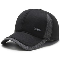 Gorra de Béisbol Deportiva Clásica de Lana Marrón de 6 Paneles para Hombre, Cómoda para Uso Diario, con Hebilla Metálica Ajustable