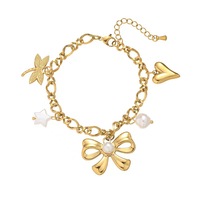 Ensemble de bijoux fantaisie deux pièces pour femme, plaqué or, en alliage de zinc, avec bracelets à breloques géométriques et bague style spirale anti-moustiques