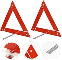 Triangle d'avertissement de sécurité routière accrocheur monté sur véhicule pliable et potable