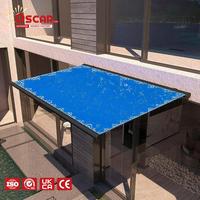 Auvents rétractables avec éclairage, pare-soleil imperméable pour patio, jardin, balcon, auvent en aluminium à cassette complète