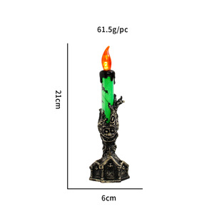 Bougeoir à main squelette élégant et détaillé, lampe de <span class=keywords><strong>table</strong></span> Halloween Ghost Festival, pièce maîtresse de fête LED - Product Image 2