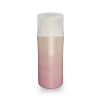 Bouteilles à pompe sans air rondes en PET blanc et rose mélangés 2024 pour bouteilles avec bouchons sans tube 100ml 50ml 30ml PPWR Recyclable