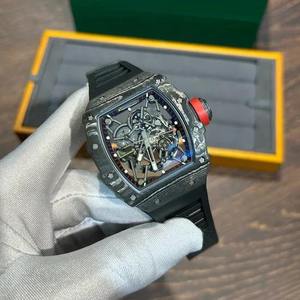 Reloj Automático de Lujo con Esfera Esqueleto y Tourbillon, Estilo RM 055, Caja de Titanio, con Alarma, Unisex, Correa de Goma de 20 mm - Product Image 2