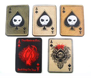 Parche Táctico de Moral <span class=keywords><strong>Death</strong></span>, PVC 3D Chenille, Cuadrado, 10x7.5cm, con Gancho y Bucle, Lavable, para Mochilas de Exterior - Product Image 6