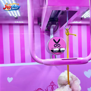 Máquina expendedora de juguetes de peluche rosa operada con monedas, juego de <span class=keywords><strong>arcade</strong></span> de barbería para cortar tu premio, máquina de cortar premios. - Product Image 4