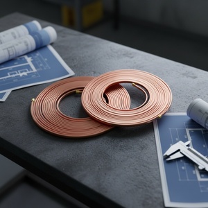Tuyau en cuivre pur en spirale conforme à la norme ASTM B280, 3/4" 7/8" Type K L M avec pliage pour la plomberie des réfrigérateurs - Product Image 2