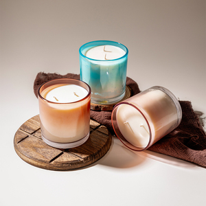 AIKUN 5.3 oz 8oz 10.5oz 15.8oz 25oz Custom Logo Luxury Glass <b>Candle</b> Jars with Lids for Home Decor Birthdays' Gift - Product Image 3