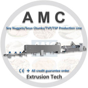 Americhi cibo vegano <span class=keywords><strong>soia</strong></span> chunk estrusore carne di <span class=keywords><strong>soia</strong></span> tofu + full-fat-soya-estrusore-macchina + macchina per proteine di <span class=keywords><strong>soia</strong></span> testurizzata - Product Image 5