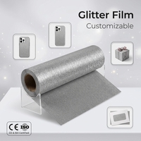 Film de plastification à froid scintillant de luxe, rouleau de feuille brillante, vinyle brillant pour sacs cadeaux, chaussures, emballages, décoration