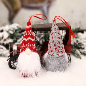 Nouvelle tendance, mini-ornement de Noël suspendu de haute qualité, fabriqué à la machine, 1 couleur, en tissu Rudolf - Product Image 5