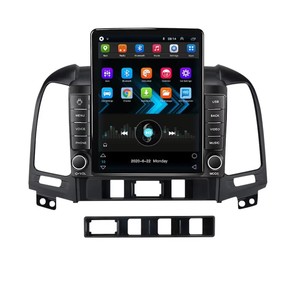 Style <span class=keywords><strong>Tesla</strong></span> pour Hyundai Santa Fe 2006-2012 Autoradio Carplay DSP BT Stéréo de voiture RDS 4G Système audio de voiture Électronique automobile - Product Image 4