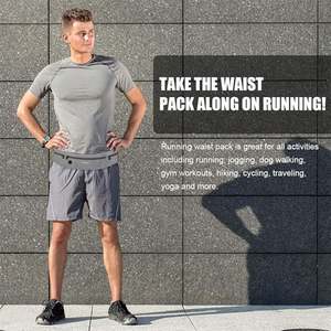 Riñonera para <span class=keywords><strong>Trail</strong></span> <span class=keywords><strong>Running</strong></span> con Soporte para Bastón de Trekking, Cinturón Ligero para Maratón, Senderismo y Escalada - Product Image 5