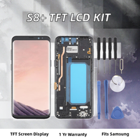 Écran LCD TFT complet avec numériseur et cadre noir pour Samsung Galaxy S8+ SM-G955 – Pièce de rechange pour réparation – Garantie 1 an