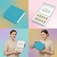 Boîte d'emballage de luxe personnalisée pour flacon de peptides avec logo, fermeture magnétique, en carton rigide fait main, pour cosmétiques, avec gaufrage