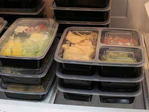 Contenants de préparation de repas en plastique PP, résistants au micro-ondes, 2 compartiments, de qualité, jetables, transparents, pour emporter, avec couvercles - Product Image 5