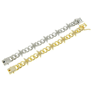 New Hot Selling Simple Design Starfish Shape Chain Bracelet Hiphop Style Men's Alloy Chain Bracelet Wholesale Jewelry Trendy - Product Image 6