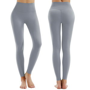 <span class=keywords><strong>Pantalones</strong></span> de Yoga de Cintura Alta para Mujer, Talla Grande, Elásticos, de Secado Rápido, Control de Abdomen, Spandex/Nylon, para Entrenamiento Deportivo, Primavera/Verano - Product Image 2