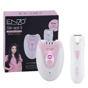 ENZO EN-0107 2 en 1 Depiladora eléctrica Mujeres Cara Razors Bikini Depilación corporal Pierna instantánea Indoloro Afeitadora recargable USB - Product Image 1