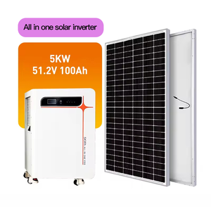 Inverter Hybrid Tenaga Surya All in One 12V 15kwh dengan Pengontrol Pengisian Daya Baterai MPPT dan 2 Panel Surya - Product Image 1