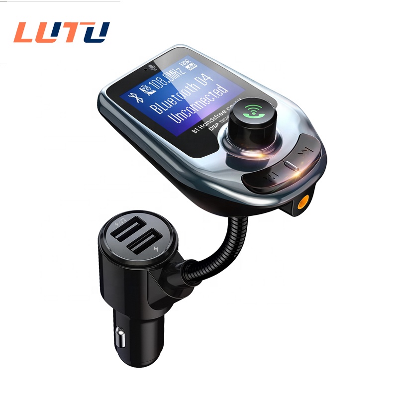 Автомобильный FM-трансмиттер D4, mp3-плеер с синими зубьями, гарнитура с ЖК-дисплеем, зарядное устройство USB QC3.0