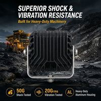 Luces de Trabajo LED Cuadradas Súper Brillantes de 160W, Luces de Minería Impermeables para Camioneta, Tractor, Barco, SUV, UTV, Auxiliares