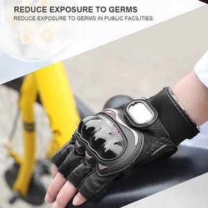 Gants de moto à demi-doigts <span class=keywords><strong>pour</strong></span> hommes Équipement de cyclisme Wearable Lady Knight Racing Summer Fingerless Glove Protective Gear Gloves - Product Image 4