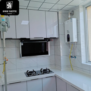 Mobile da <span class=keywords><strong>Cucina</strong></span> Modulare a Parete con Pannello in Melamina MDF, Installazione Completa per Decorazione <span class=keywords><strong>Cucina</strong></span> di Appartamenti e Ville - Product Image 3