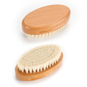 Cepillo de pelo de madera de haya Natural con forma ovalada <span class=keywords><strong>para</strong></span> hombre, cerdas suaves de cabra, cepillo de pelo <span class=keywords><strong>para</strong></span> bebé, <span class=keywords><strong>para</strong></span> Barba, de lana, <span class=keywords><strong>para</strong></span> pelo - Product Image 5