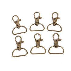 Hebilla de bronce antiguo con anillo en D, gancho metálico para bolso, accesorios de bricolaje, herrajes de estilo vintage - Product Image 1