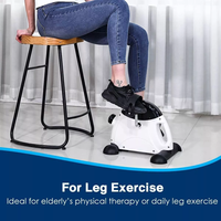 Mini vélo d'exercice à pédales, appareil d'entraînement sous le bureau, entraîneur portable pour jambes, bras et pieds