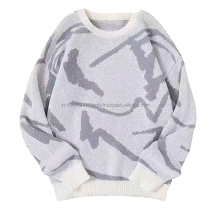 Suéter Moderno para Hombre y Mujer, Otoño Invierno, Holgado, Personalizable, Cuello Redondo, Tejido Jacquard, Manga Larga, Cálido y a la Moda - Product Image 5