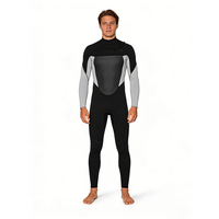 Combinaison de plongée intégrale en néoprène 2/3 mm imperméable avec fermeture éclair sur la poitrine, manches longues, thermique, antidérapante, avec genouillères intégrées, pour homme, idéale pour le surf et les activités de plein air