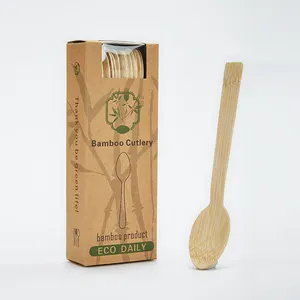 Fabriek Direct Prijs Wegwerp Bamboe Mes Vork En Lepel Food Grade Bamboe Bestek