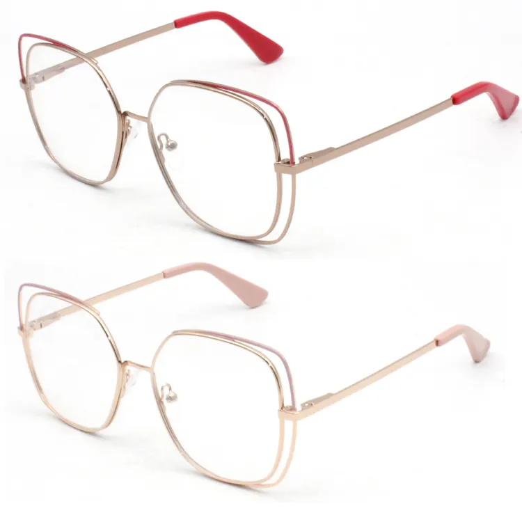 Glasses Metal Frame Metal Eyeglass Frame Classic Glasses High End Optical Eyeglasses Unique Design Unisex Eyewear Ready in stock