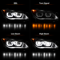 Feux avant à LED pour BMW F01 F02 Série 7 2009-2014 730i 735i 740i, ensemble de phares avec feux de jour, mise à niveau des feux avant