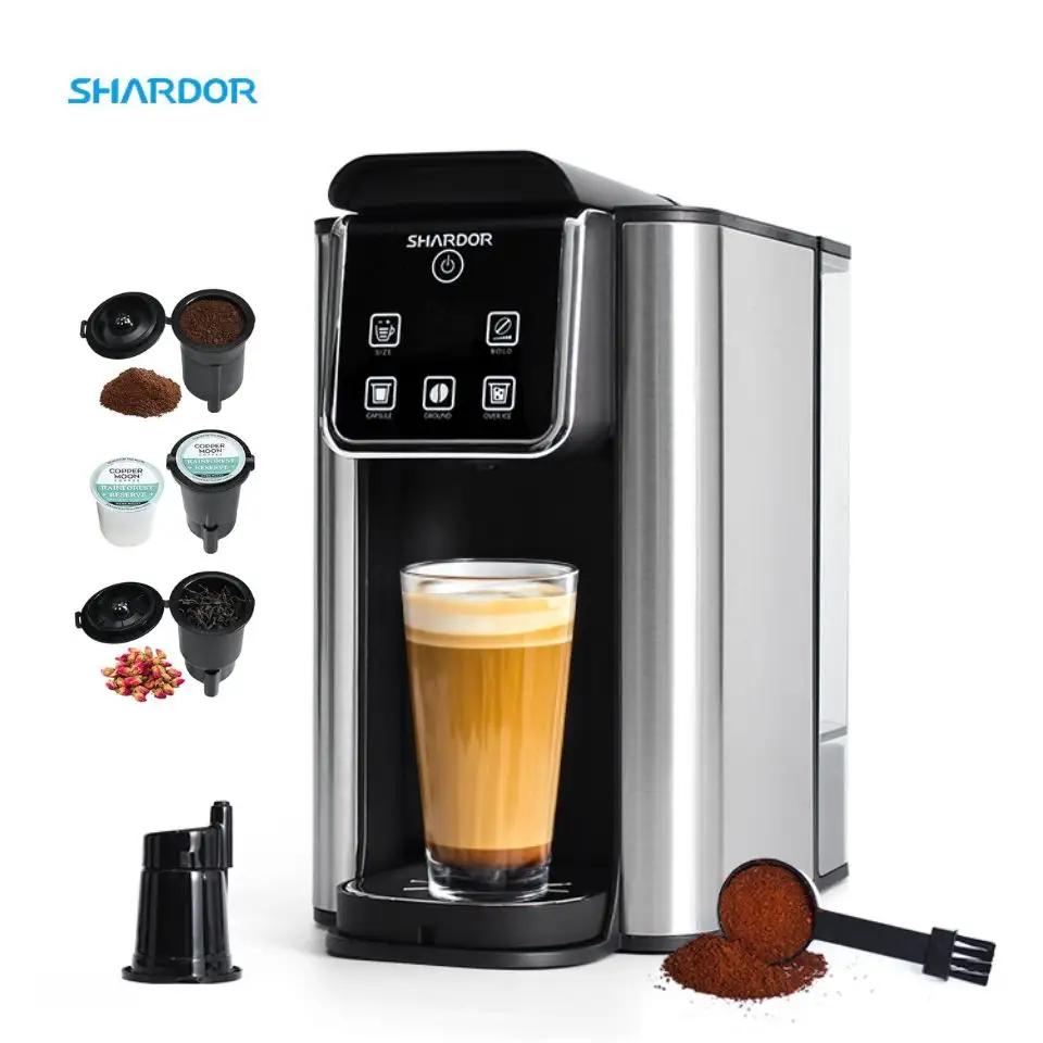 3 in 1 K Cup and Ground Coffee Machine 50oz Large Water Reservoir Self Cleaning Single Serve Coffee Maker