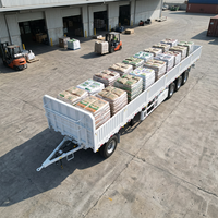 Semi-remorque à ridelles 3 essieux 13m, pont bas 60cm, points de verrouillage de conteneur, suspension mécanique pour le transport logistique de marchandises