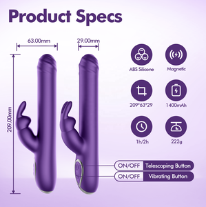Roterende vibrerende konijnenvibrator met krachtige <span class=keywords><strong>G</strong></span>-<span class=keywords><strong>spot</strong></span> en clitorisstimulatie - Product Image 6
