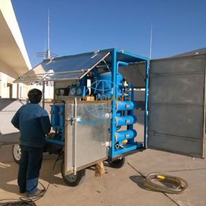 Système de filtration d'huile de transformateur à vide poussé, à deux étages, pour la déshydratation et la dégazage, avec remorque routière - Product Image 3